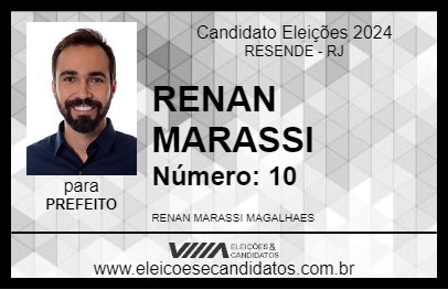 Candidato RENAN MARASSI 2024 - RESENDE - Eleições