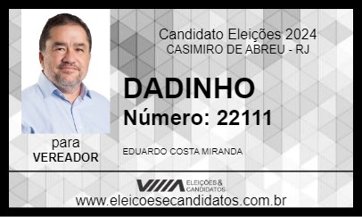 Candidato DADINHO 2024 - CASIMIRO DE ABREU - Eleições