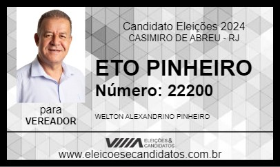 Candidato ETO PINHEIRO 2024 - CASIMIRO DE ABREU - Eleições