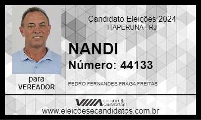 Candidato NANDI 2024 - ITAPERUNA - Eleições