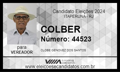 Candidato COLBER GENOVEZ 2024 - ITAPERUNA - Eleições