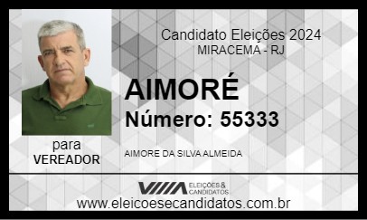 Candidato AIMORÉ 2024 - MIRACEMA - Eleições