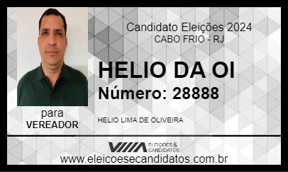 Candidato HELIO DA OI 2024 - CABO FRIO - Eleições