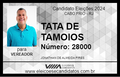 Candidato TATA DE TAMOIOS 2024 - CABO FRIO - Eleições