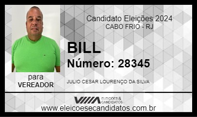 Candidato BILL 2024 - CABO FRIO - Eleições