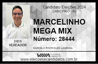 Candidato MARCELINHO MEGA MIX 2024 - CABO FRIO - Eleições