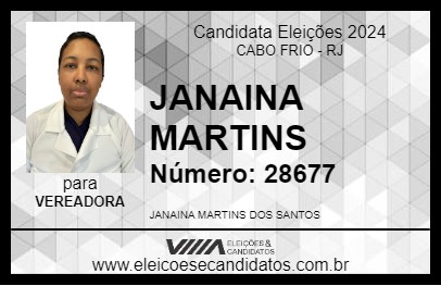 Candidato JANAINA MARTINS 2024 - CABO FRIO - Eleições