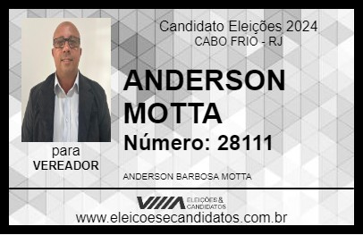 Candidato ANDERSON MOTTA 2024 - CABO FRIO - Eleições