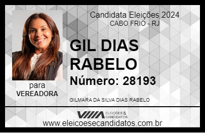 Candidato GIL DIAS RABELO 2024 - CABO FRIO - Eleições