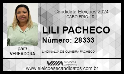 Candidato LILI PACHECO 2024 - CABO FRIO - Eleições