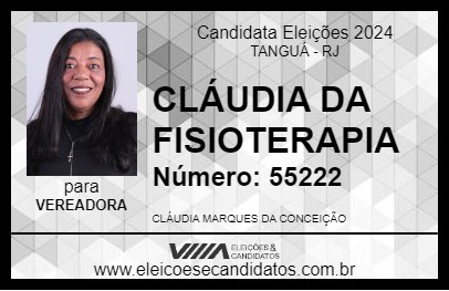 Candidato CLÁUDIA DA FISIOTERAPIA 2024 - TANGUÁ - Eleições