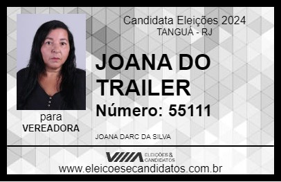 Candidato JOANA DO TRAILER 2024 - TANGUÁ - Eleições