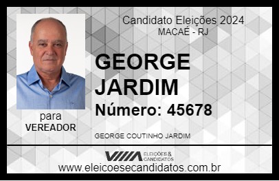 Candidato GEORGE JARDIM 2024 - MACAÉ - Eleições