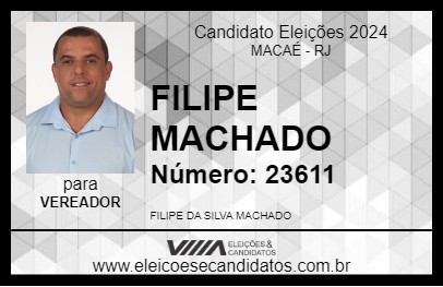 Candidato FILIPE MACHADO 2024 - MACAÉ - Eleições