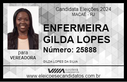 Candidato ENFERMEIRA GILDA LOPES 2024 - MACAÉ - Eleições