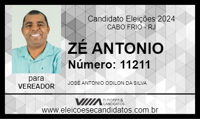 Candidato ZÉ ANTONIO 2024 - CABO FRIO - Eleições