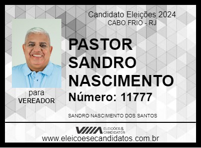 Candidato PR SANDRO NASCIMENTO 2024 - CABO FRIO - Eleições