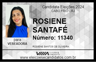 Candidato ROSIENE SANTAFÉ 2024 - CABO FRIO - Eleições