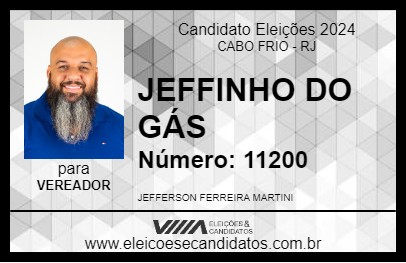 Candidato JEFINHO DO GÁS 2024 - CABO FRIO - Eleições