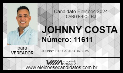 Candidato JOHNNY COSTA 2024 - CABO FRIO - Eleições