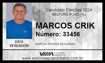 Candidato MARCOS CRIK 2024 - BELFORD ROXO - Eleições