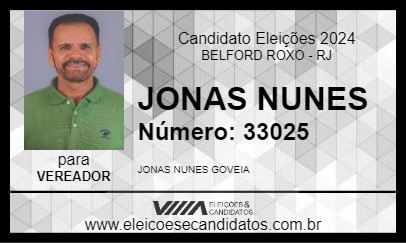 Candidato JONAS NUNES 2024 - BELFORD ROXO - Eleições