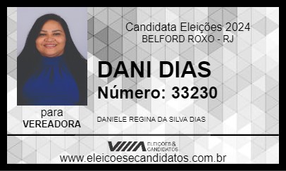 Candidato DANI DIAS 2024 - BELFORD ROXO - Eleições