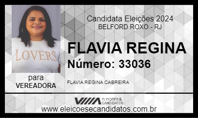 Candidato FLAVIA REGINA 2024 - BELFORD ROXO - Eleições