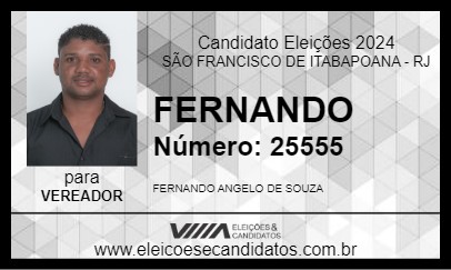 Candidato FERNANDO 2024 - SÃO FRANCISCO DE ITABAPOANA - Eleições