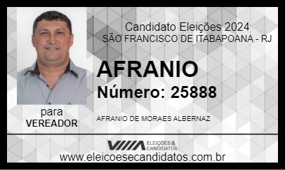 Candidato AFRANIO 2024 - SÃO FRANCISCO DE ITABAPOANA - Eleições