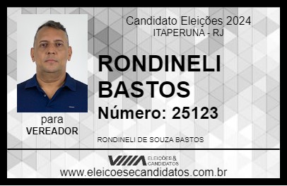 Candidato RONDINELI BASTOS 2024 - ITAPERUNA - Eleições