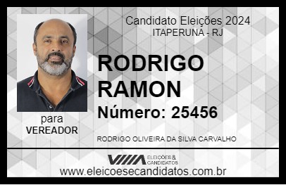 Candidato RODRIGO RAMON 2024 - ITAPERUNA - Eleições