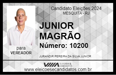 Candidato JUNIOR MAGRÃO 2024 - MESQUITA - Eleições