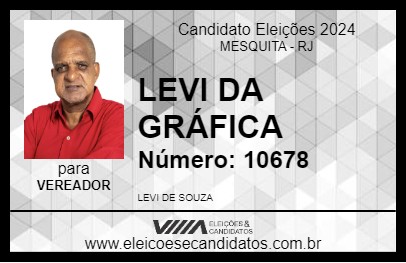 Candidato LEVI DA GRÁFICA 2024 - MESQUITA - Eleições