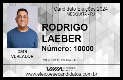 Candidato RODRIGO LAEBER 2024 - MESQUITA - Eleições