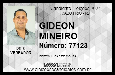 Candidato GIDEON MINEIRO 2024 - CABO FRIO - Eleições