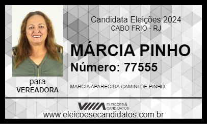 Candidato MÁRCIA PINHO 2024 - CABO FRIO - Eleições