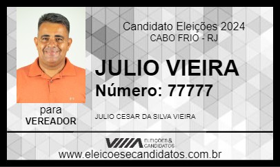 Candidato JULIO VIEIRA 2024 - CABO FRIO - Eleições