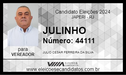 Candidato JULINHO 2024 - JAPERI - Eleições