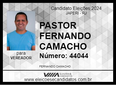 Candidato PASTOR FERNANDO CAMACHO 2024 - JAPERI - Eleições