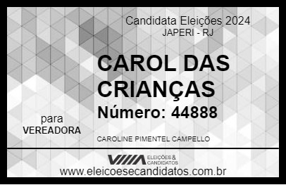 Candidato CAROL DAS CRIANÇAS 2024 - JAPERI - Eleições