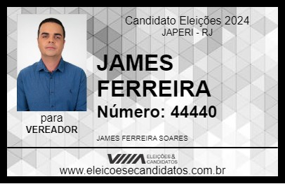 Candidato JAMES FERREIRA 2024 - JAPERI - Eleições