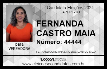 Candidato FERNANDA CASTRO MAIA 2024 - JAPERI - Eleições