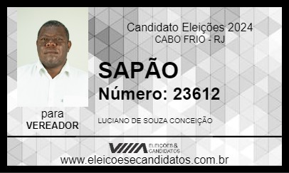 Candidato SAPÃO 2024 - CABO FRIO - Eleições