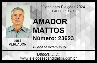 Candidato AMADOR MATTOS 2024 - CABO FRIO - Eleições