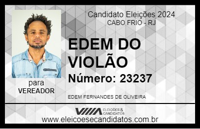 Candidato EDEM DO VIOLÃO 2024 - CABO FRIO - Eleições