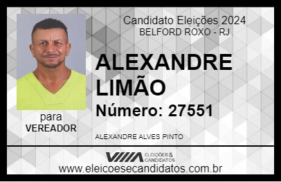 Candidato ALEXANDRE LIMÃO 2024 - BELFORD ROXO - Eleições