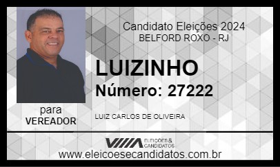 Candidato LUIZINHO 2024 - BELFORD ROXO - Eleições