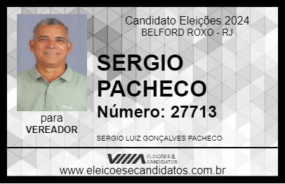 Candidato SERGIO PACHECO 2024 - BELFORD ROXO - Eleições