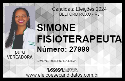 Candidato SIMONE FISIOTERAPEUTA 2024 - BELFORD ROXO - Eleições